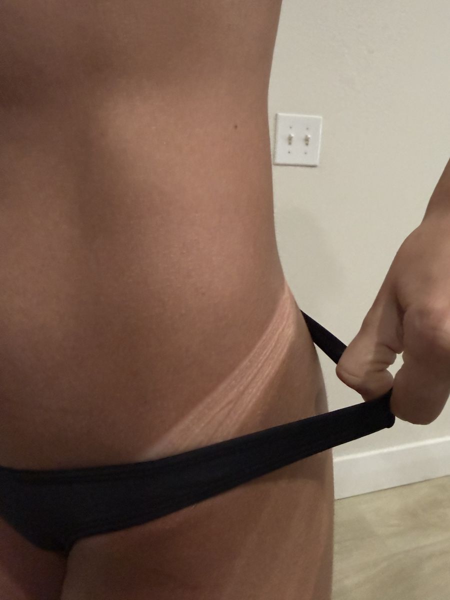 Spray tan line result