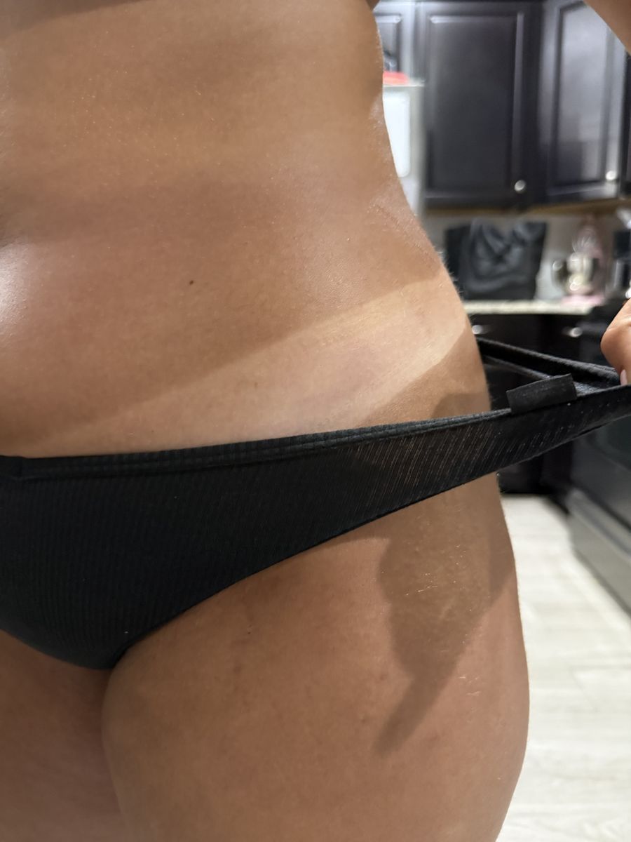 Spray tan line result