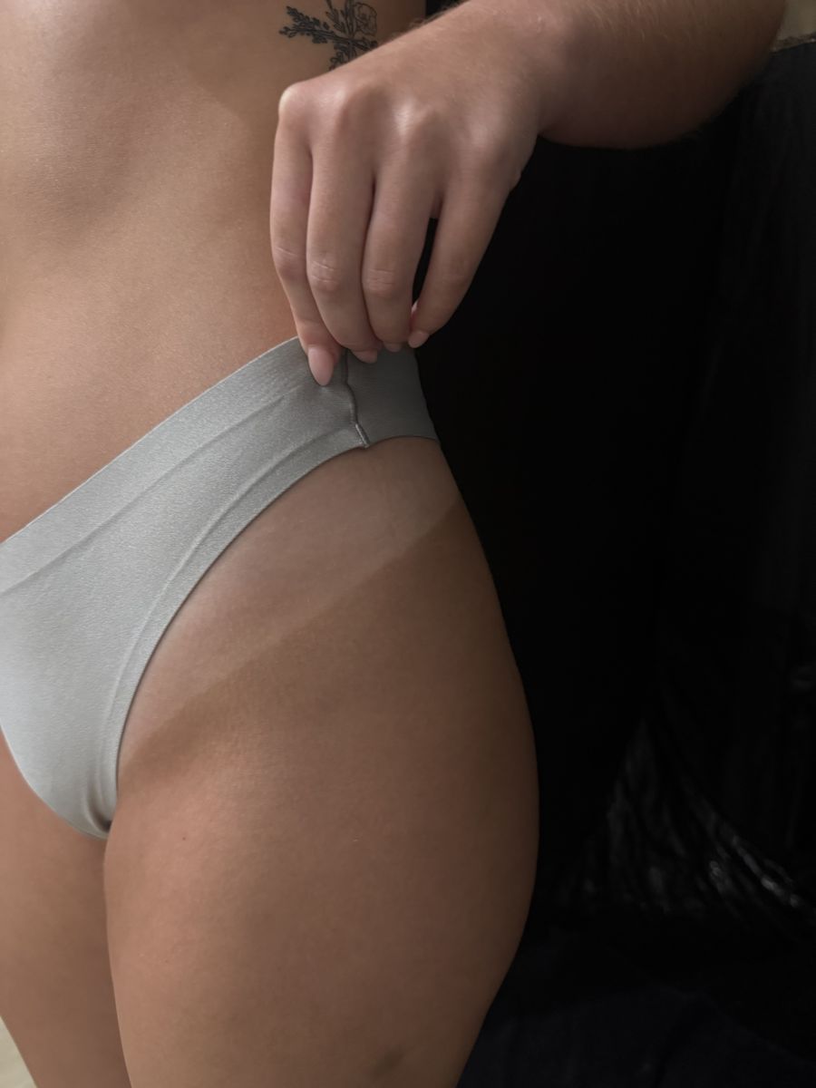 Spray tan line result
