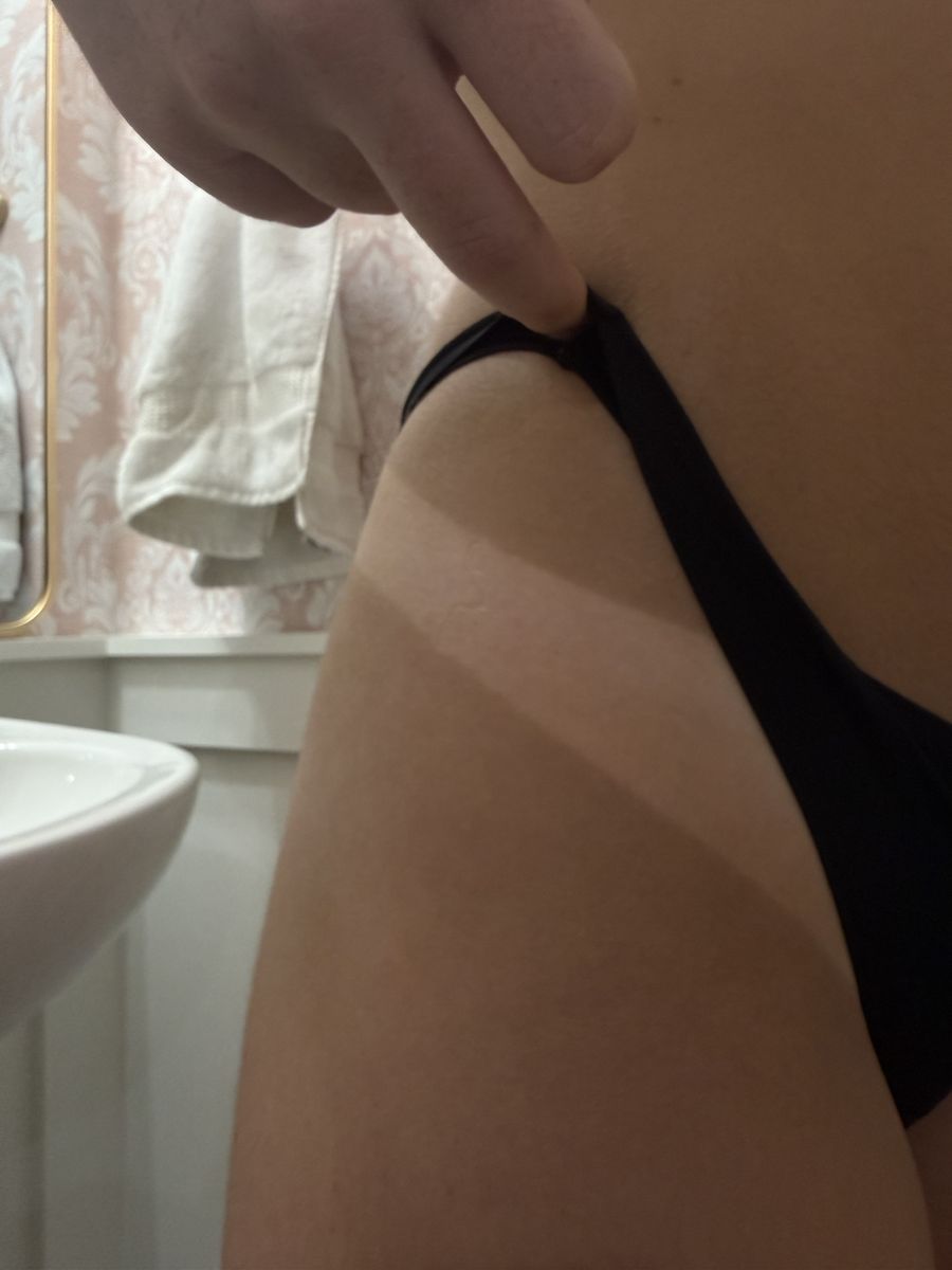 Spray tan line result